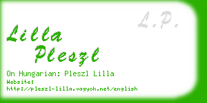 lilla pleszl business card